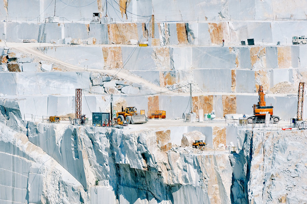 Carrara Marmor Steinbrüche und Luxusvillen in der Toskana